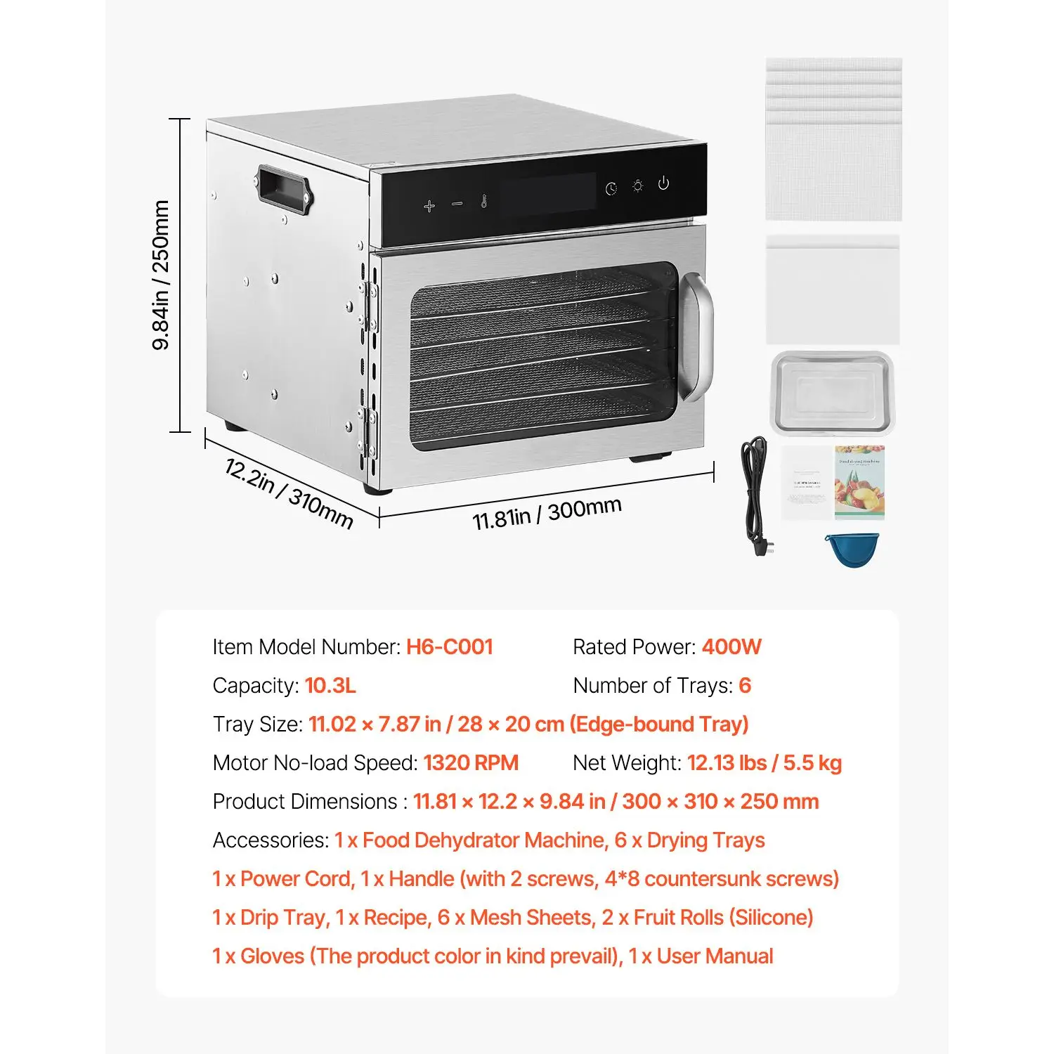 Food Dehydrator Machine, 6 Sta - Dehydrator Tray Electric ulasan dan harga