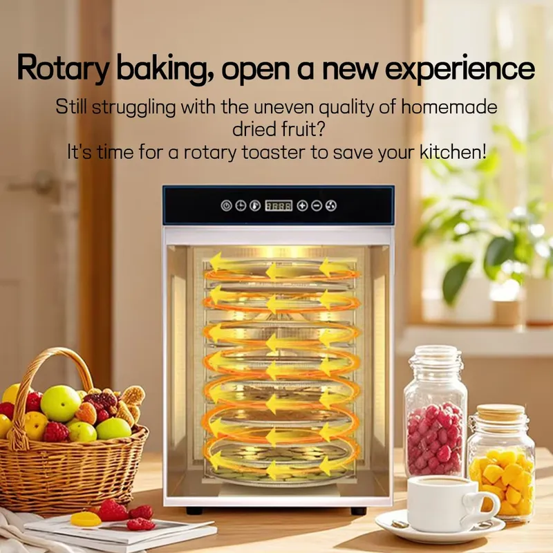 12-Tray Rotary Electric Food D - Dehydrator Tray Electric ulasan dan harga