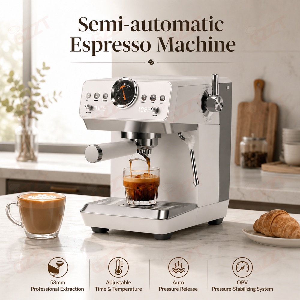 GZZT CM2250 Semi-Auto Espresso - Espresso Machine Semi Auto ulasan dan harga