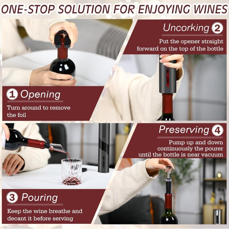 Rechargeable Electric Wine Ope - Wine Opener Electric ulasan dan harga